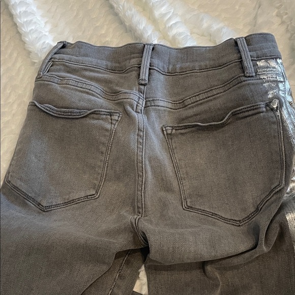 Silver-Accented Gray Women Jeans frame brand size 24 - Picture 4 of 4